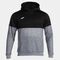 Hanorac cu gluga unisex Part gri melanj negru