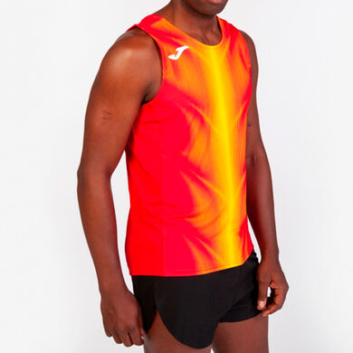 Camiseta sin mangas hombre Olimpia rojo amarillo