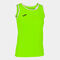 T-shirt de alça mulher Break verde fluorescente