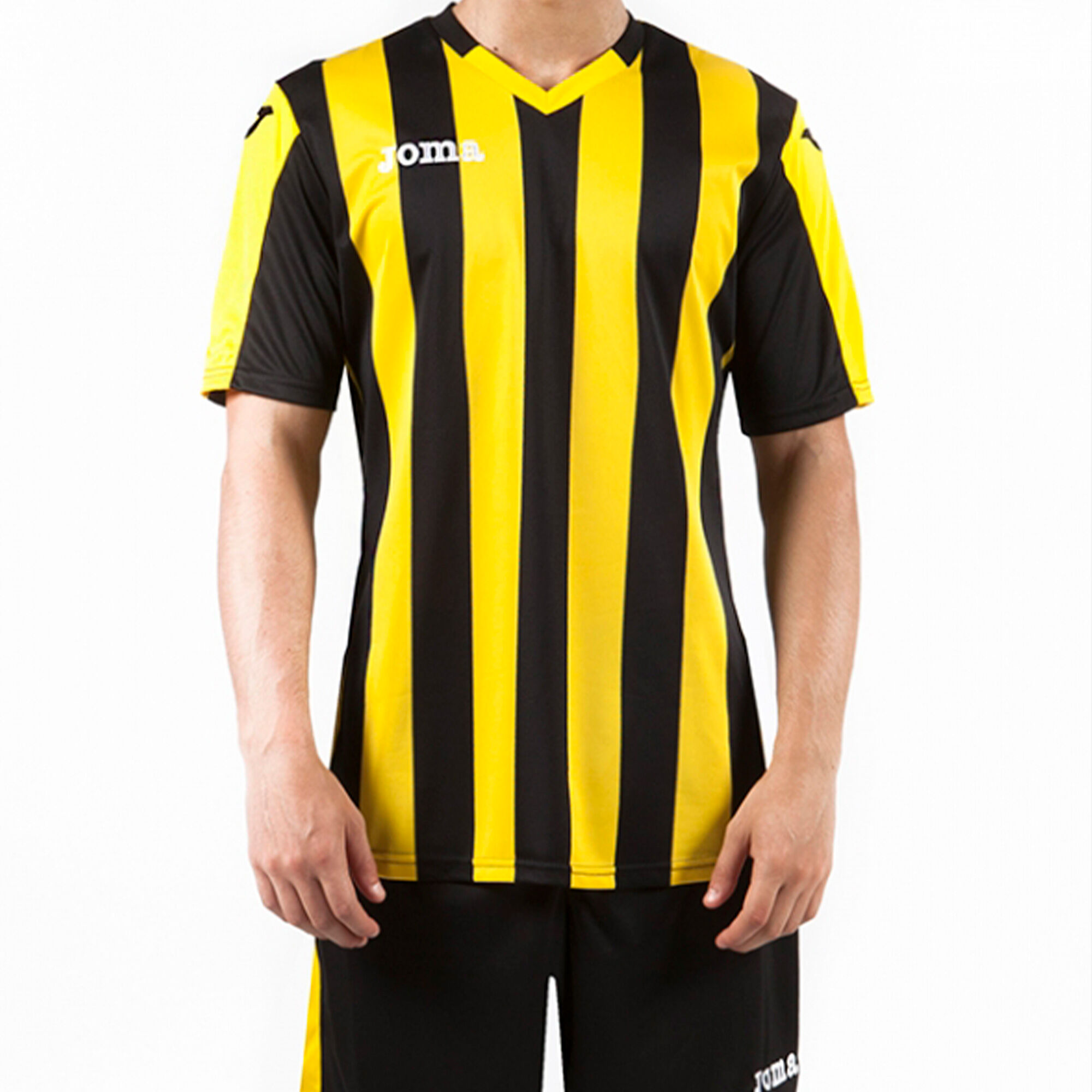 Camiseta manga corta hombre Copa amarillo negro