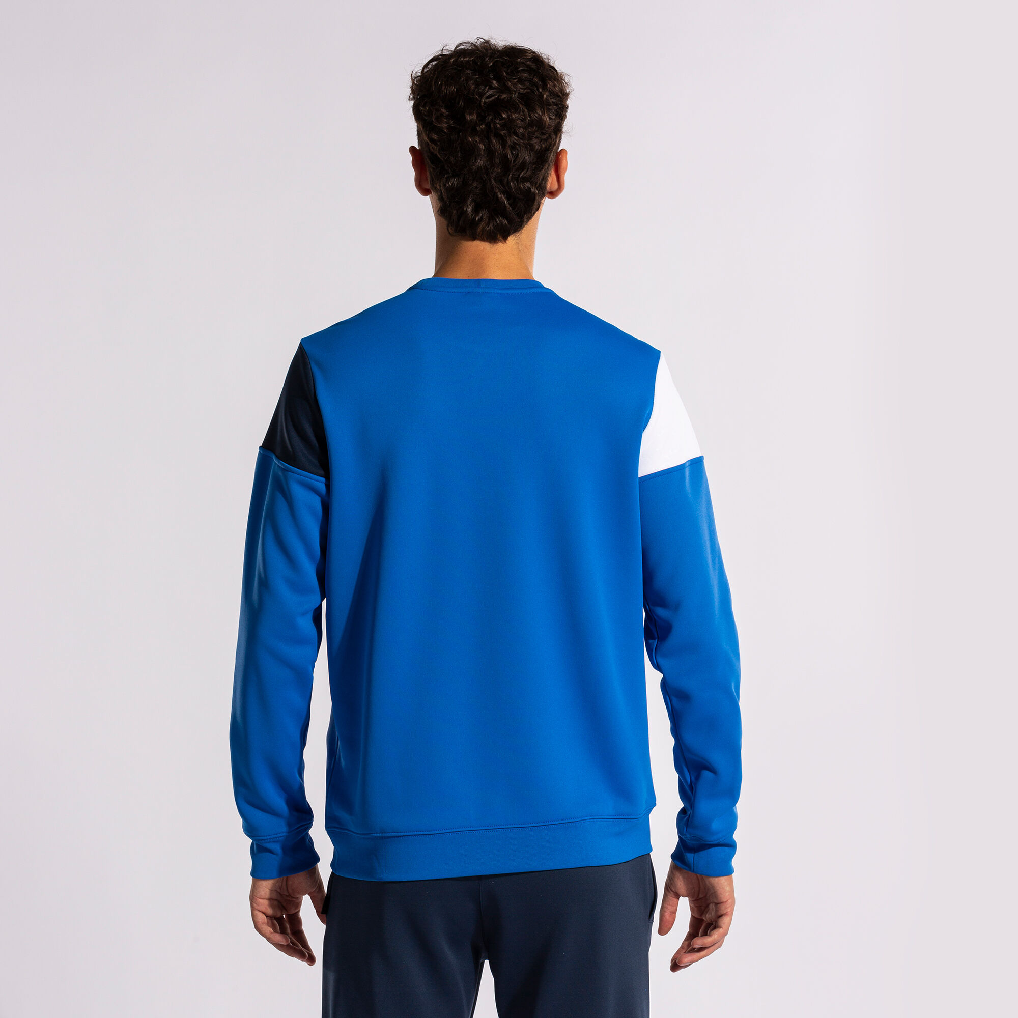 Sweat shirt homme Crew V bleu roi bleu marine JOMA