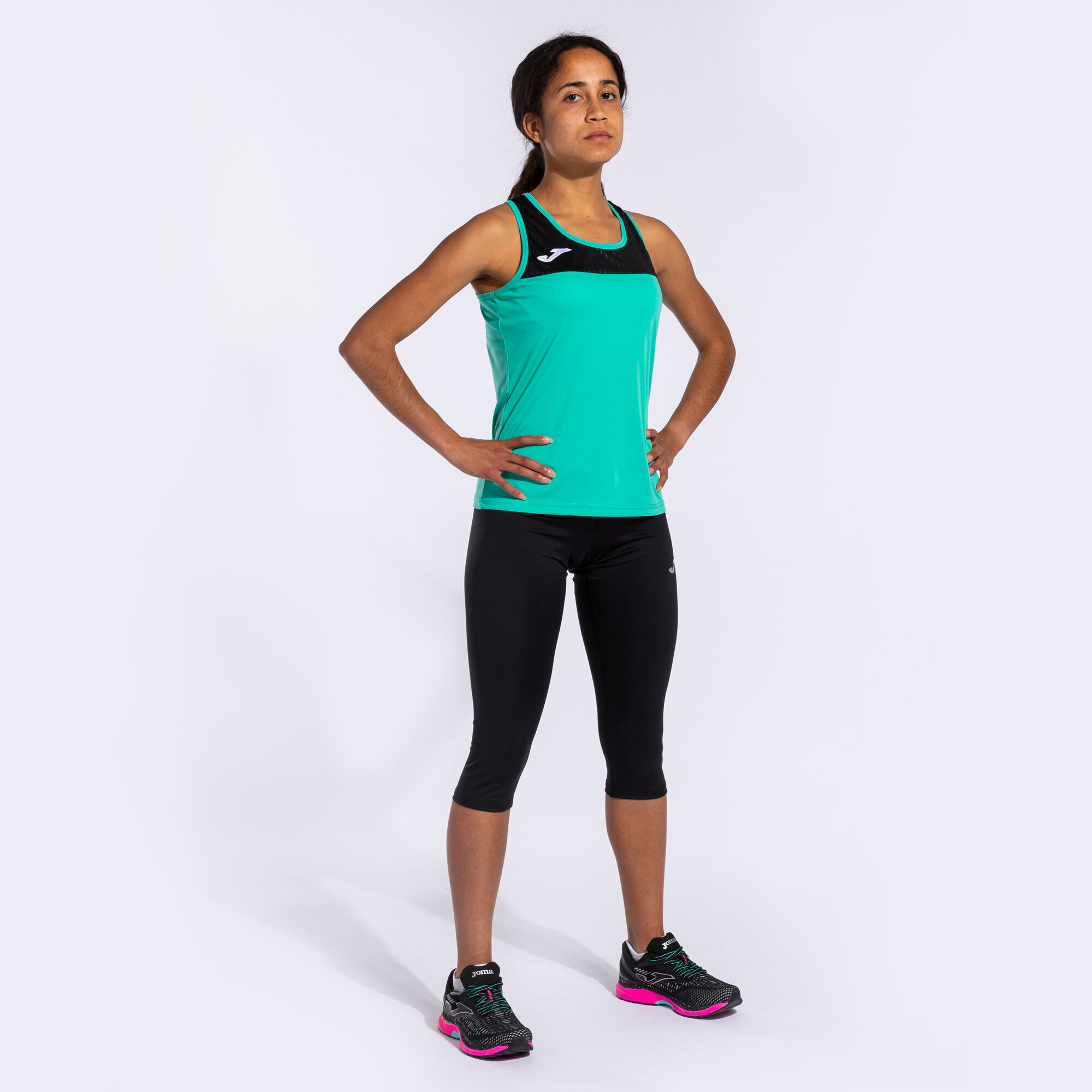 Tank top woman Montreal green black | JOMA®