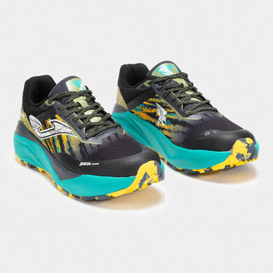 Zapatillas trail Kubor 25 hombre negro turquesa
