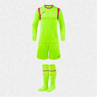 Conjunto homem Zamora XI amarelo fluorescente violeta