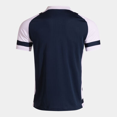 Polo z krótkim rękawkiem mężczyźni Lider granatowy bialy