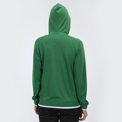 Giacca con cappuccio donna Supernova verde bianco