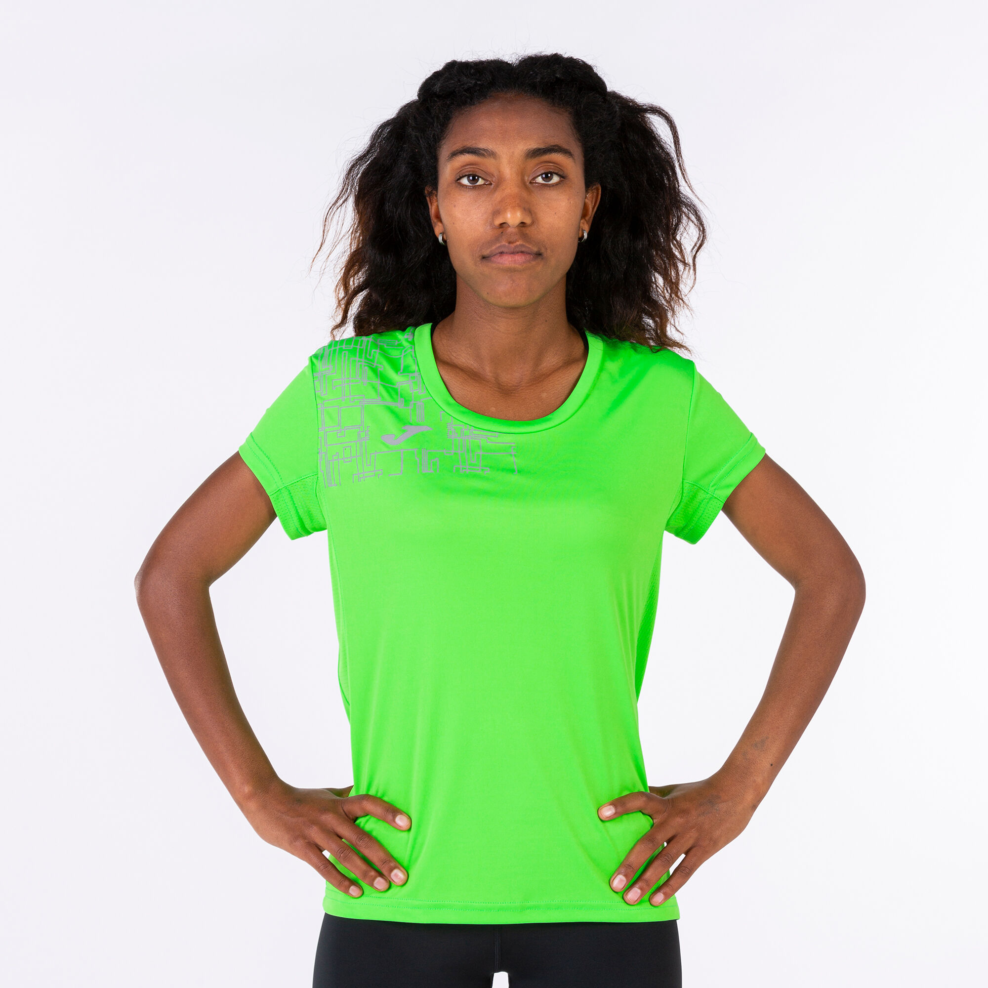 Camiseta manga corta mujer Elite VIII verde fl or