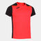 Camiseta manga corta hombre Record II coral flúor negro