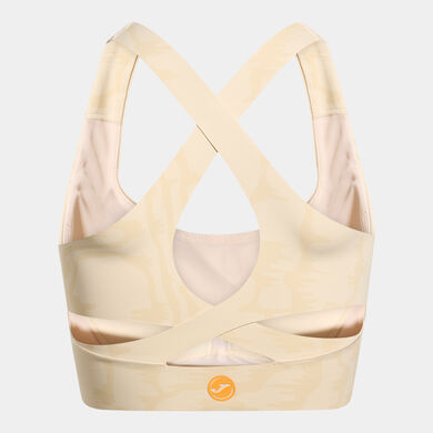 Sports bra woman Indoor Gym beige orange