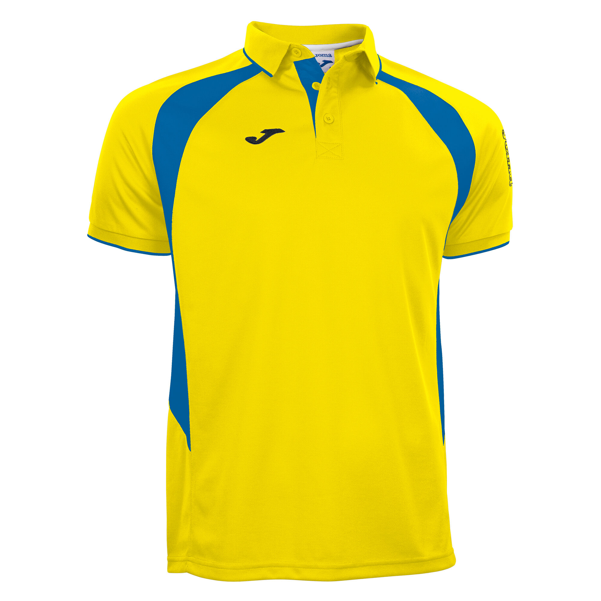 Polo shirt short sleeve man Championship III yellow royal blue