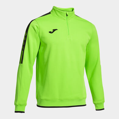 Sudadera hombre Olimpiada verde flúor negro