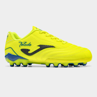 Botas f&uacute;tbol Toledo Jr 26 c&eacute;sped artificial AG junior amarillo fl&uacute;or