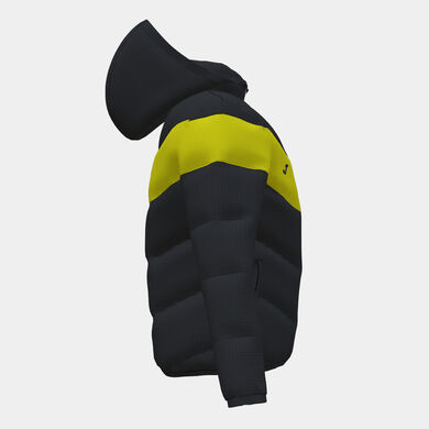 Anorak mężczyźni Park czarny limonkowy