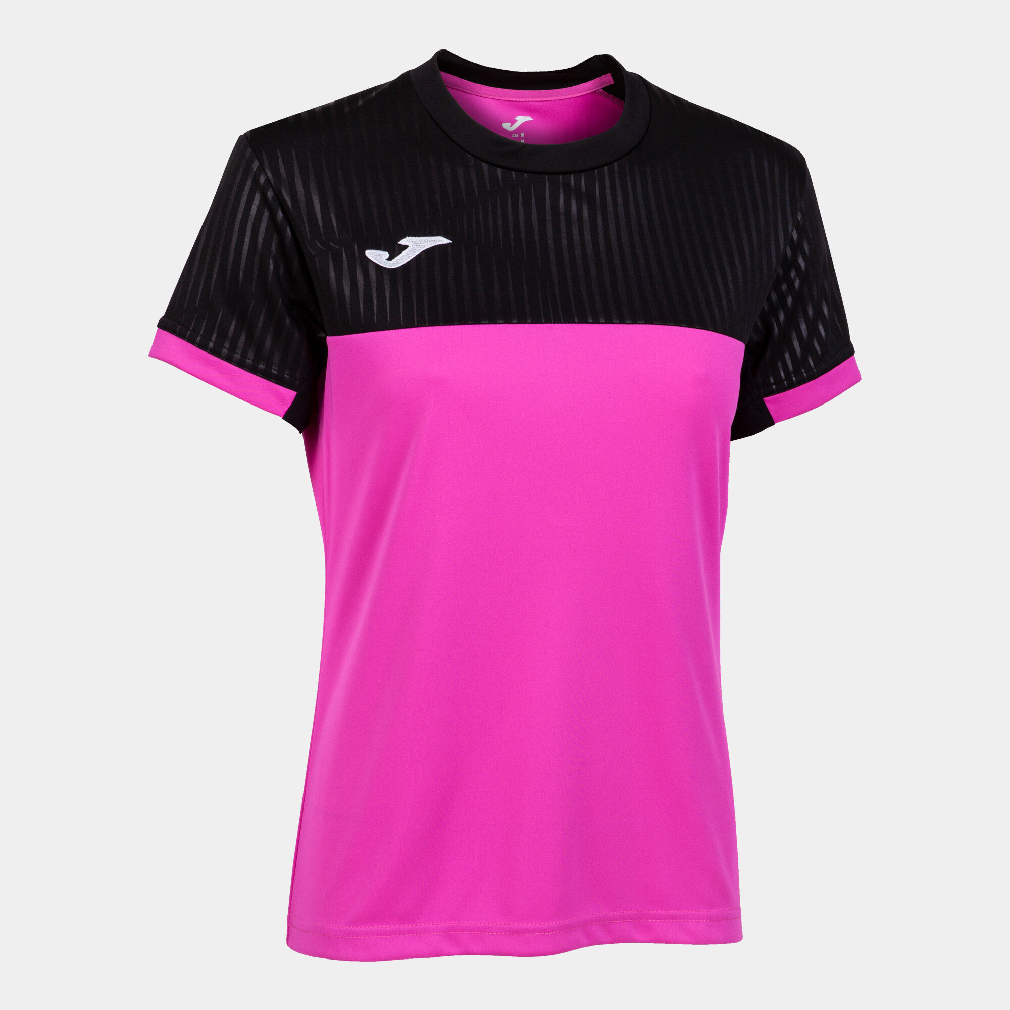 Shirt short fluorescent JOMA® black sleeve | woman pink Montreal