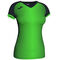 Camiseta manga corta mujer Supernova negro verde flúor