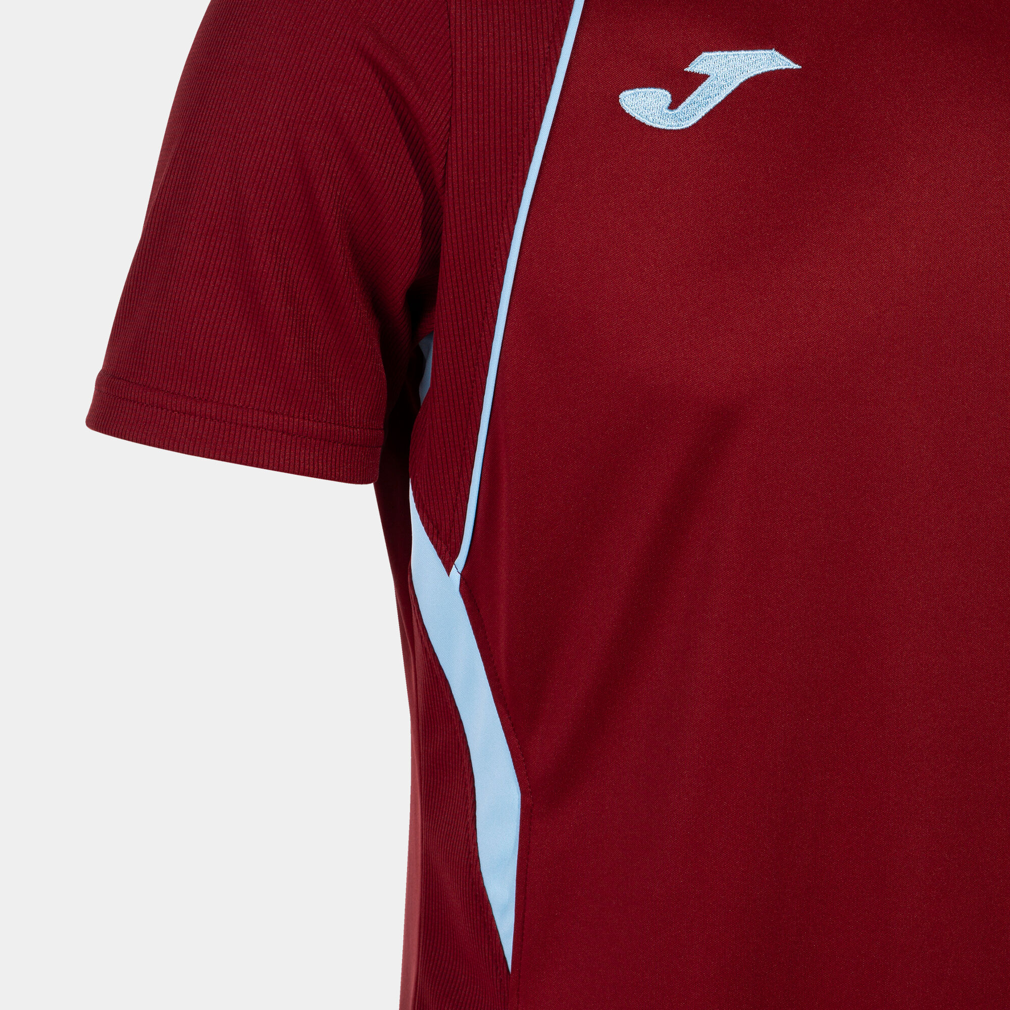 Shirt short sleeve man Championship VII burgundy sky blue | JOMA®