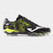 Botas fútbol Supercopa 24 césped artificial AG negro amarillo flúor