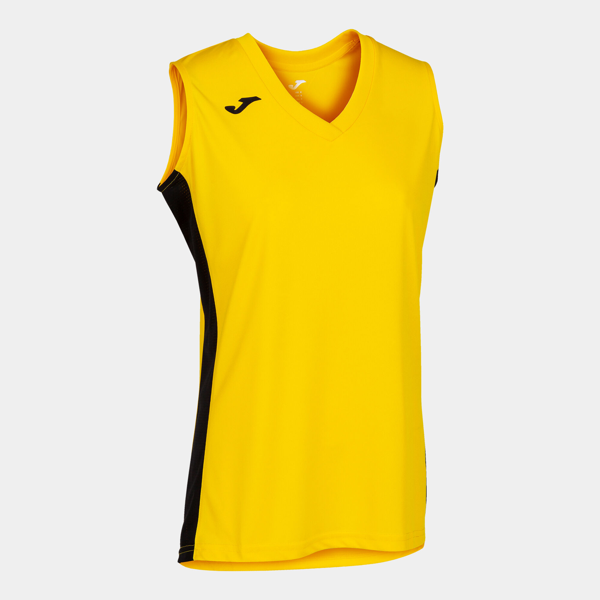 T-shirt de alça mulher Cancha III amarelo preto