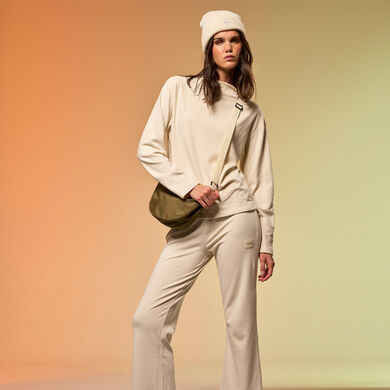 Sweatshirt woman Mimetic beige