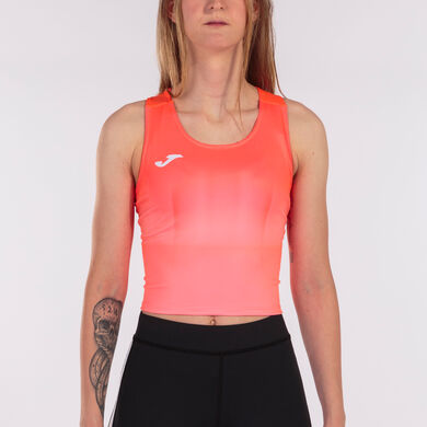 Top damă Elite VII coral fosforescent alb