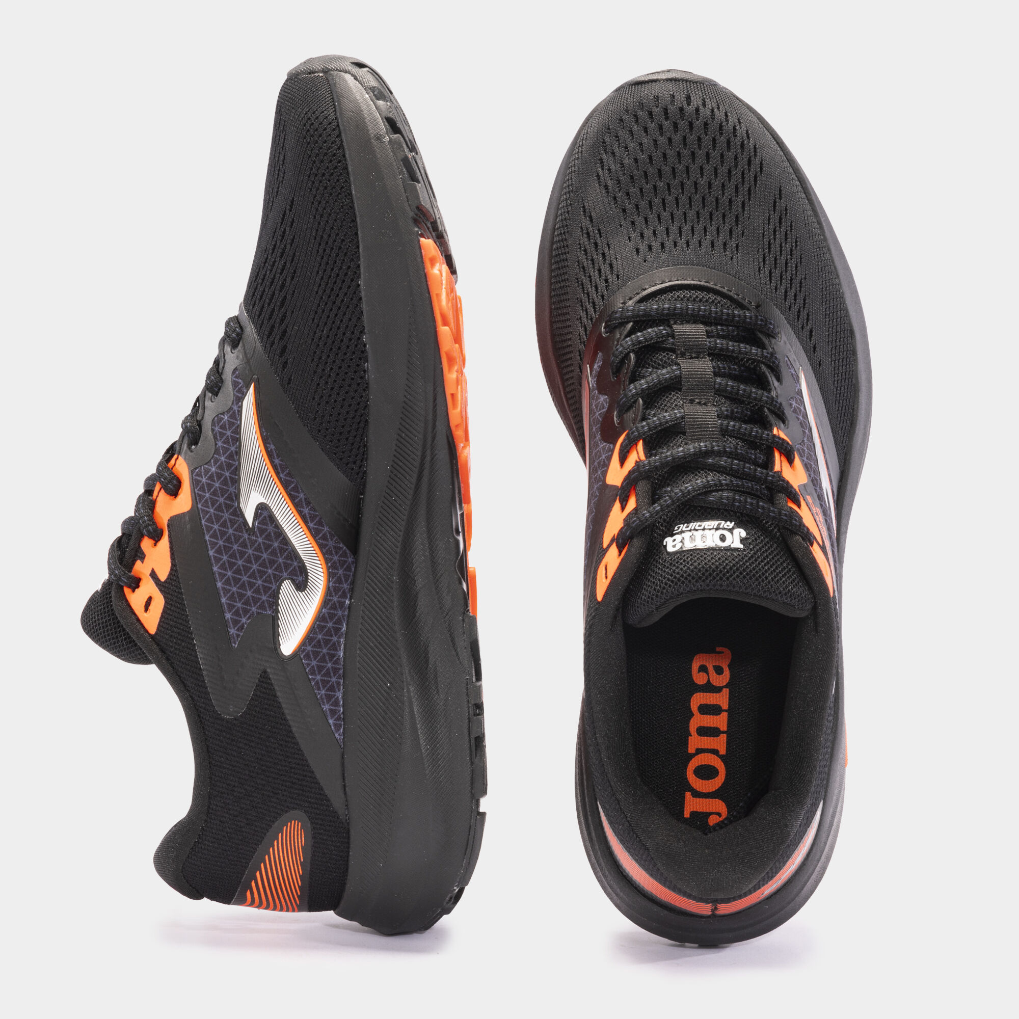 Zapatillas running Speed 24 hombre negro naranja JOMA