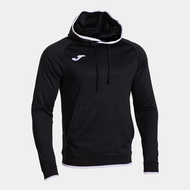 Hooded sweater man Combi Premium black white
