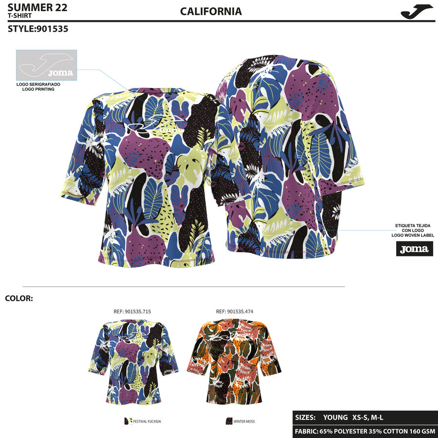 CAMISETA MANGA CORTA CALIFORNIA