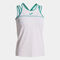 Camiseta tirantes mujer Smash blanco turquesa