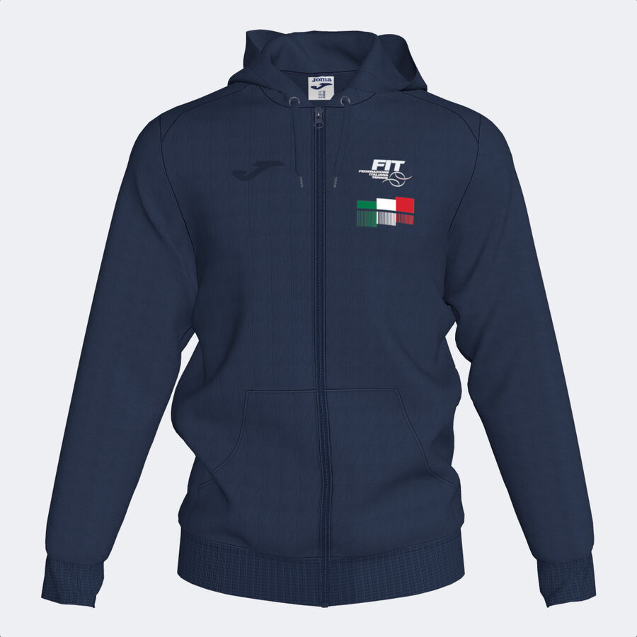 CHAQUETA CON CAPUCHA FED. ITALIA TENIS Y PADEL