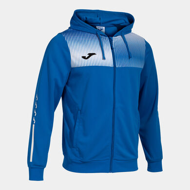 Giacca con cappuccio uomo Eco Supernova blu reale bianco