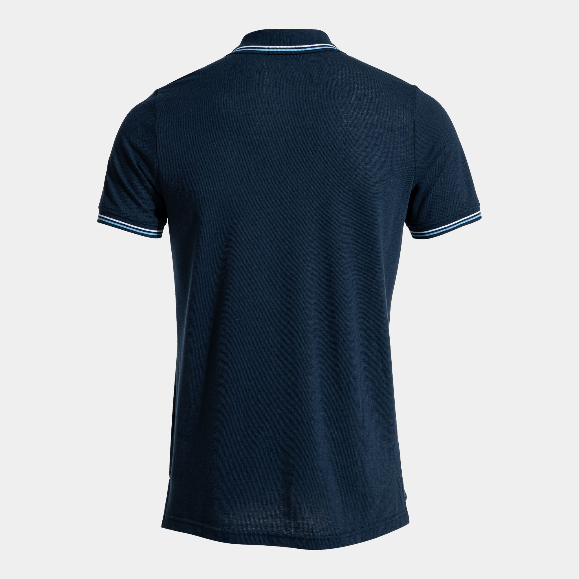 Polo shirt short-sleeve man Confort Classic navy blue sky blue