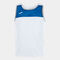 Sleeveless t-shirt man white royal blue |