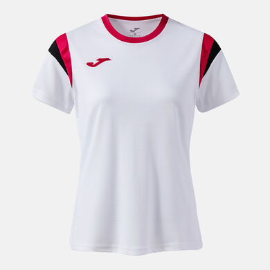 Shirt short sleeve woman Terra white fuchsia