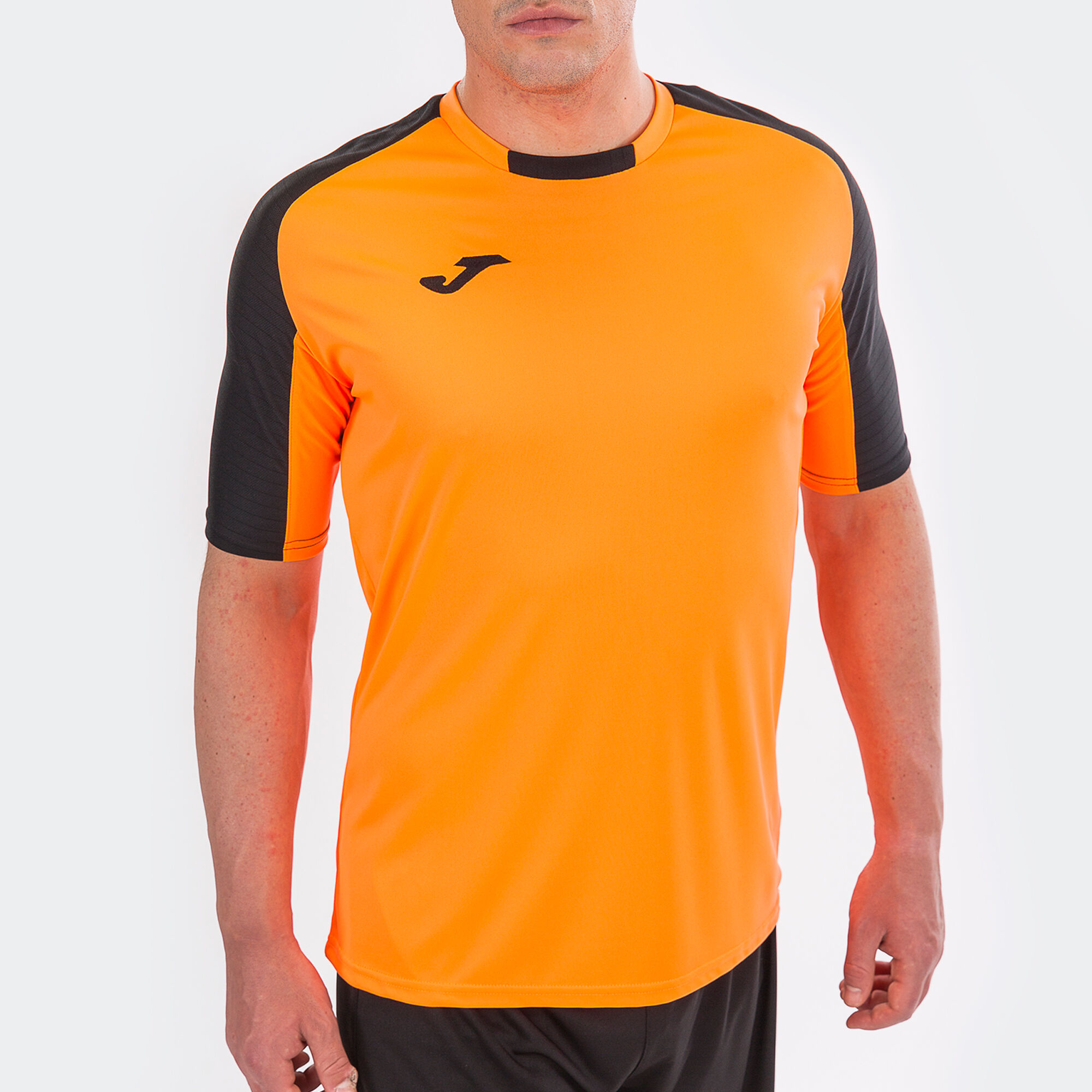 Camiseta manga corta hombre Essential naranja negro