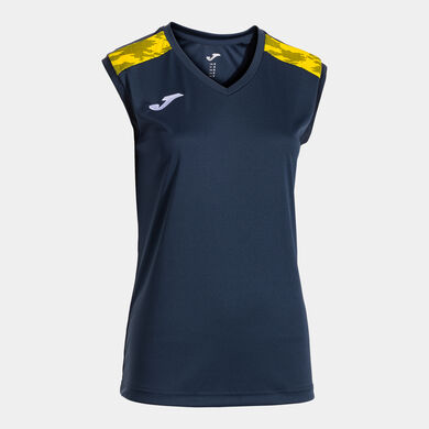 Camiseta sin mangas mujer Championship VIII dark navy amarillo