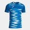 T-shirt manga curta homem Performance azul royal branco