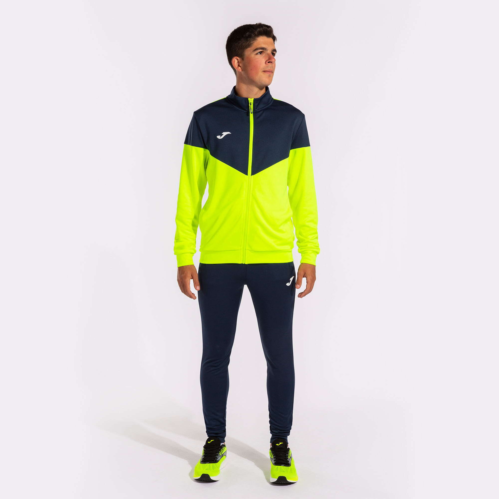 TRACKSUIT MAN OXFORD FLUORESCENT YELLOW NAVY BLUE