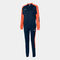 Tuta donna Eco Championship blu navy arancione fluorescente