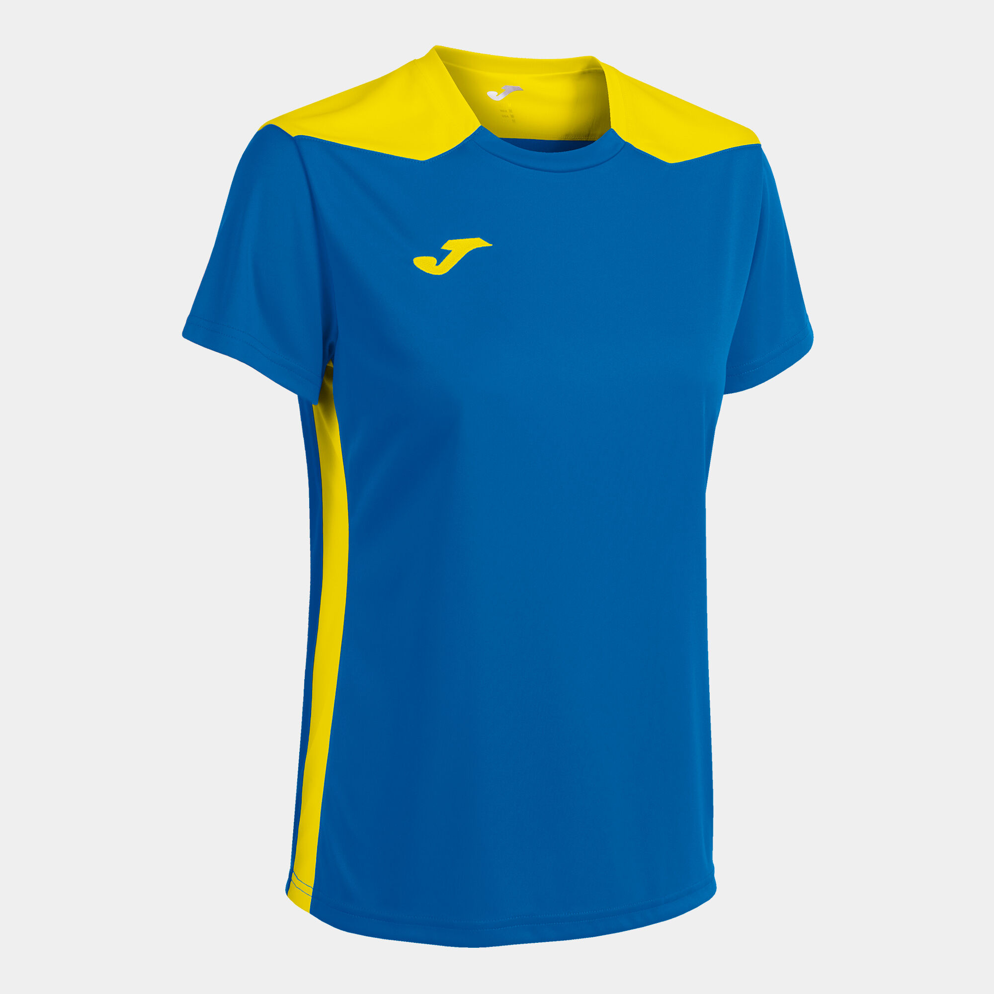 T-shirt manga curta mulher Championship VI azul royal amarelo