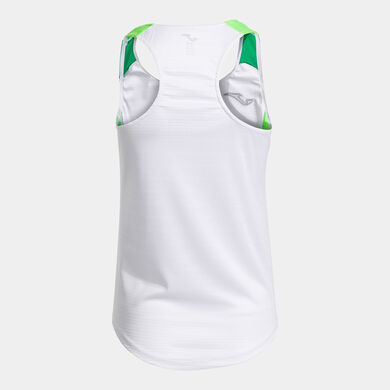 Canotta donna Montreal bianco verde fluorescente