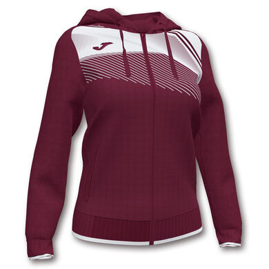 Hooded jacket woman Supernova II burgundy white