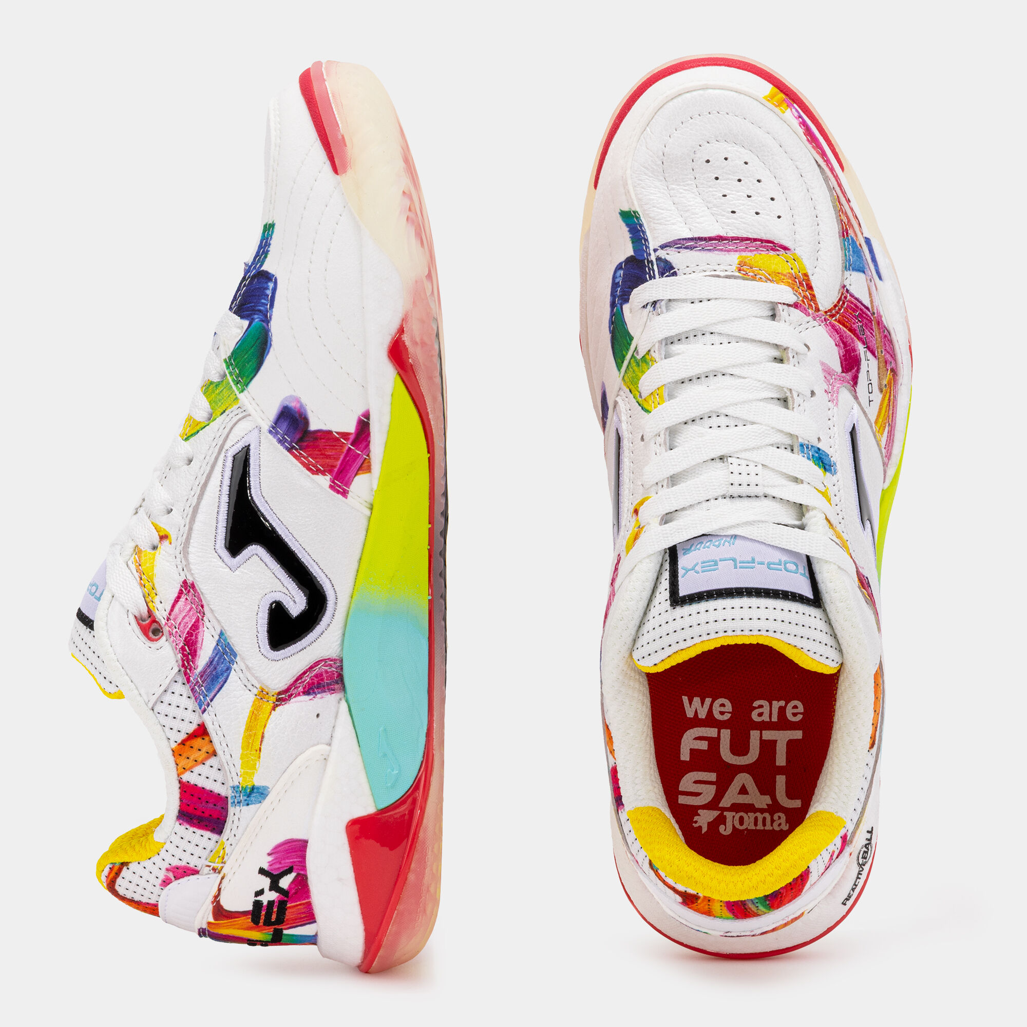 Futsal shoes Top Flex Plus 26 Graffiti indoor white | JOMA®
