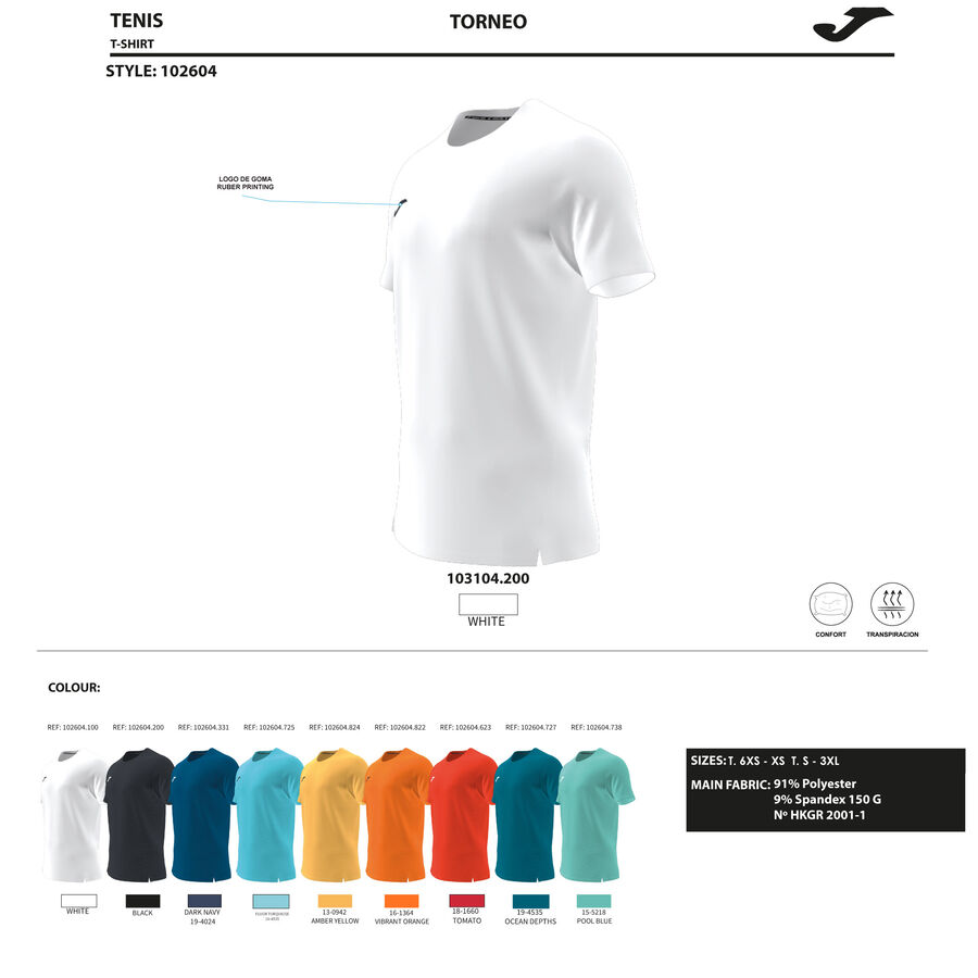 CAMISETA MANGA CORTA TORNEO