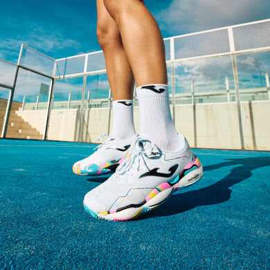 Pantofi sport Smash 25 clay unisex alb multicolor