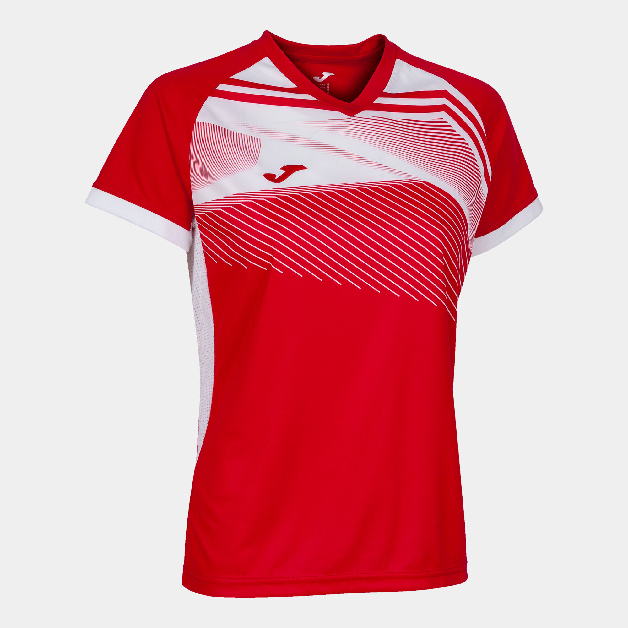 Shirt short sleeve woman Supernova II red white