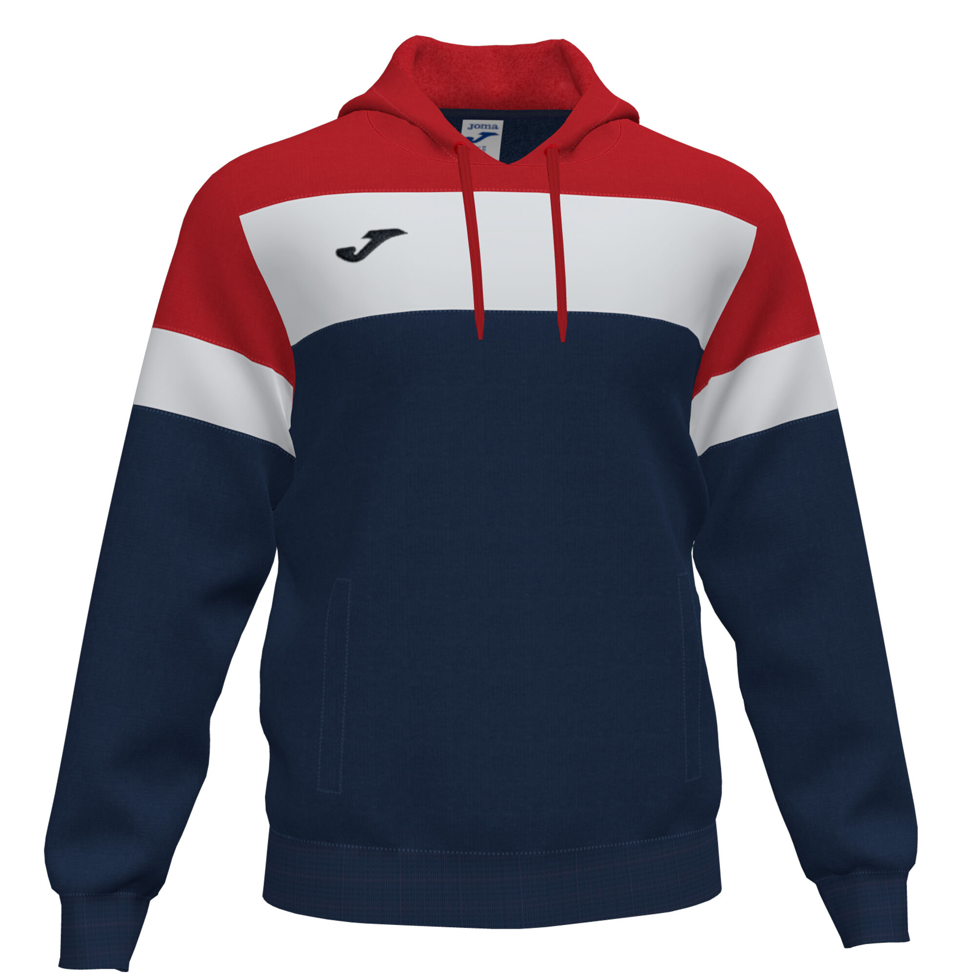 HOODED SWEATER MAN CREW IV NAVY BLUE RED