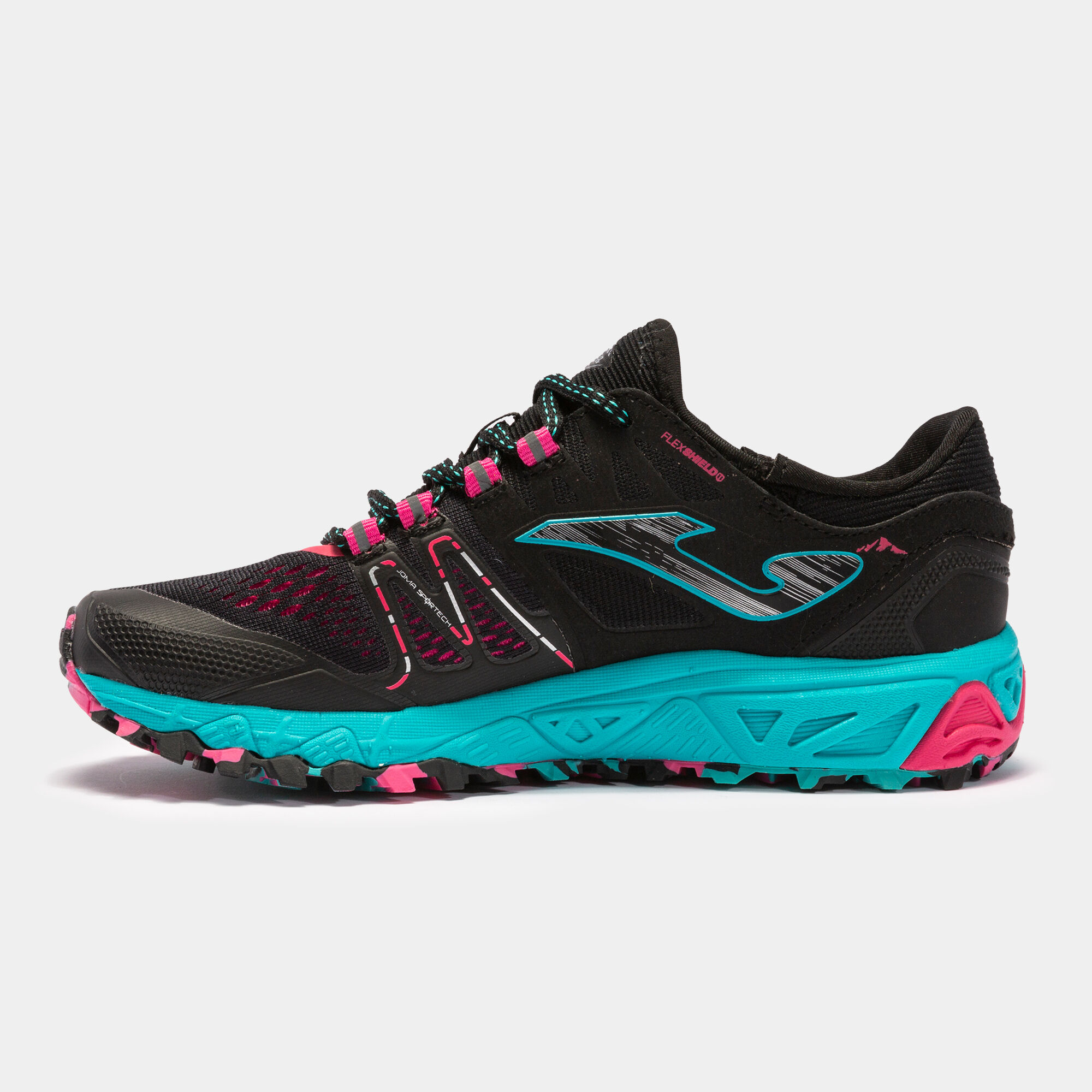TRAIL-RUNNING SHOES SIERRA 22 WOMAN BLACK TURQUOISE