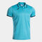 Kurzarm-poloshirt mann Combi Premium neon-türkis marineblau