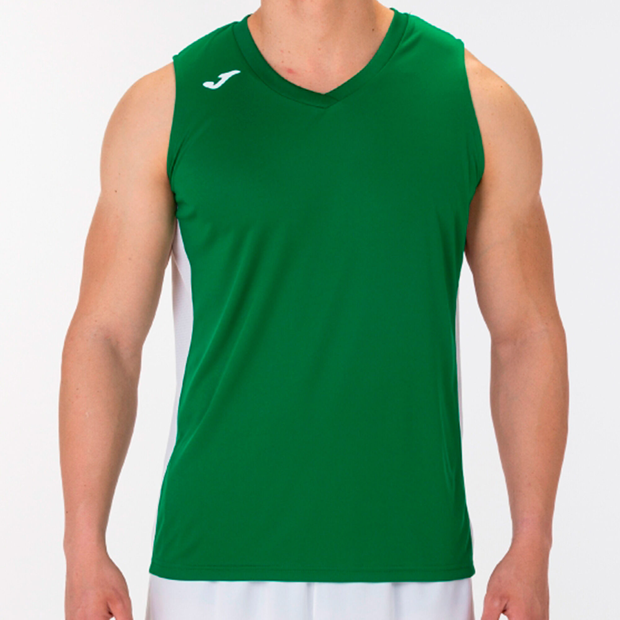 Camiseta sin mangas hombre Cancha III verde blanco