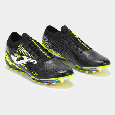 Chaussures football Propulsion Top 25 gazon synthétique AG noir jaune